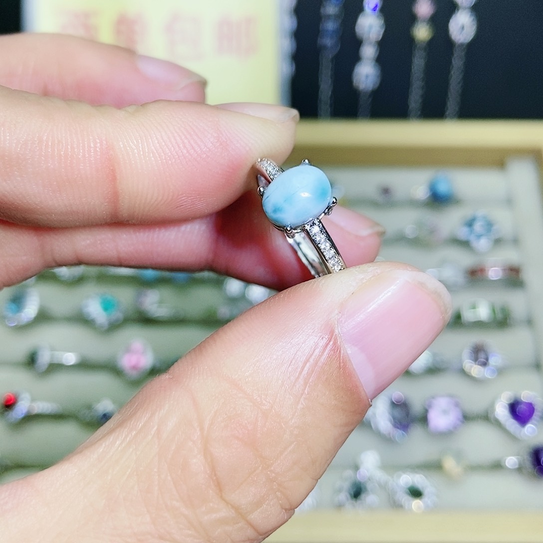 【闪购商品】未镶嵌针钠钙石（海纹石）戒指