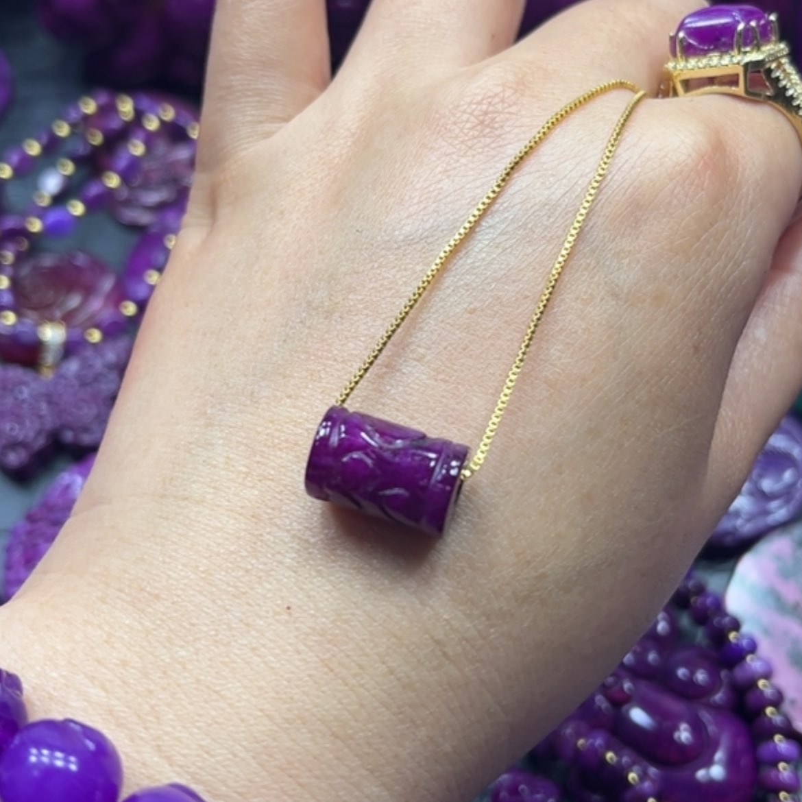 【闪购商品】琉璃成品茉*花舒具石老油料35