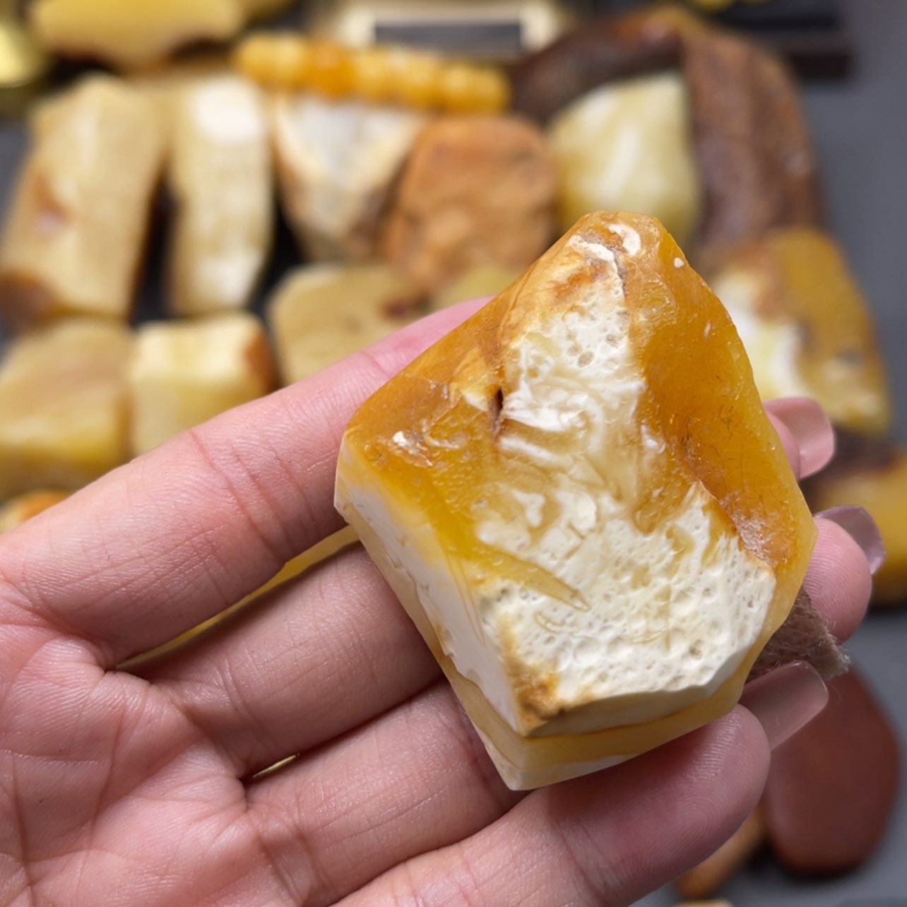 【闪购商品】未镶嵌定制琥珀天然琥珀蜜蜡原石定制