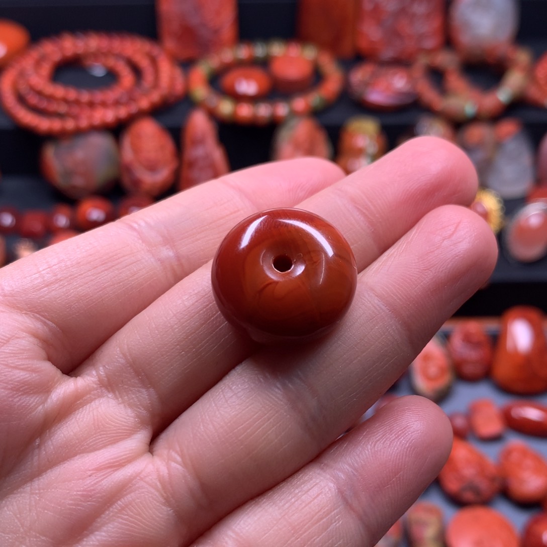 南红玛瑙平安扣未镶嵌