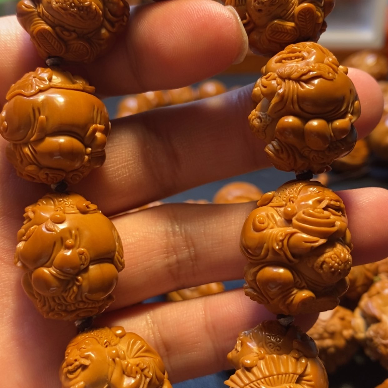 【闪购商品】橄榄核手串/手链苏工名家顶级水晶核2.2妙女龙袍财神