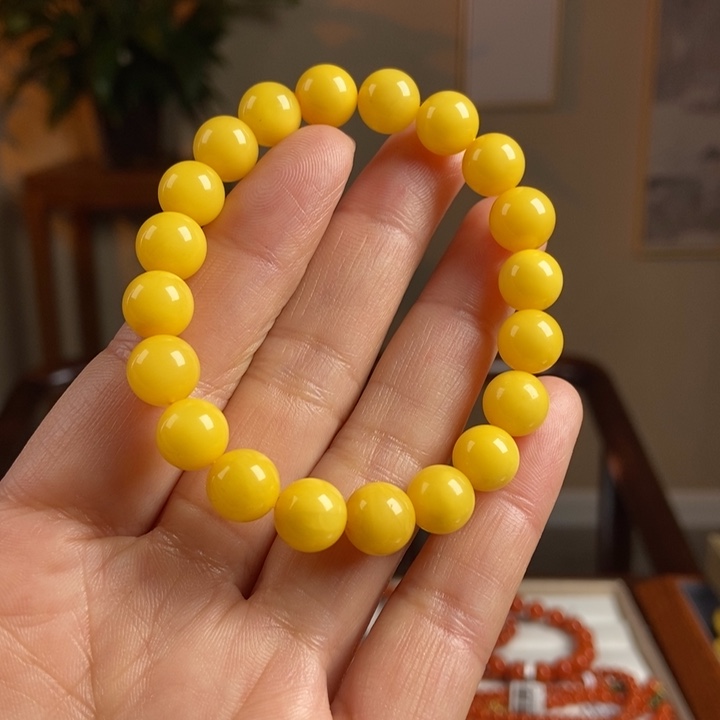 琥珀手链未镶嵌蜜蜡手串9