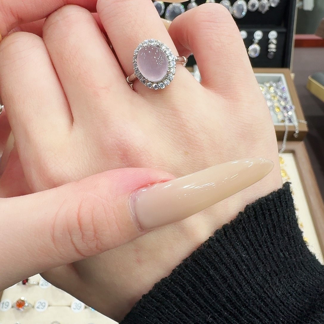 M***g银S925镶嵌戒指萤石