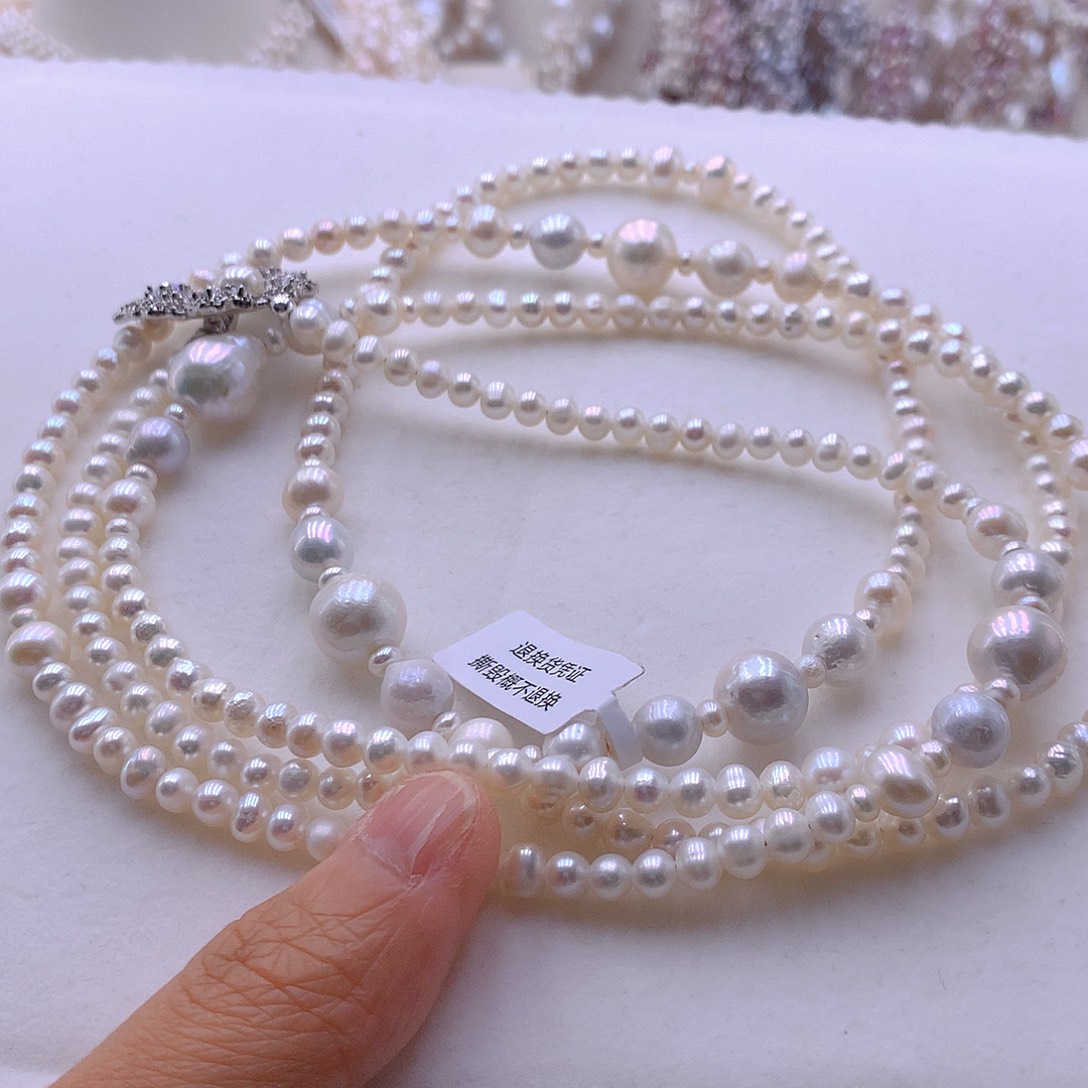 @***@淡水珍珠耳饰未镶嵌项链