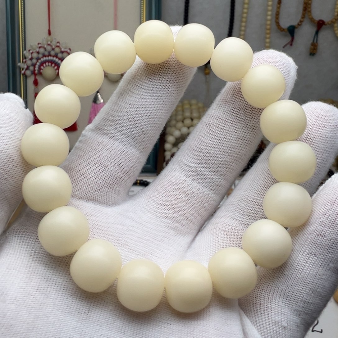 手串菩提根/象牙果卡13天然原白手工干磨S18