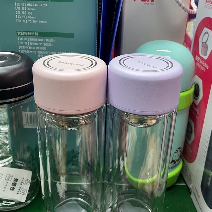 茶隔款玻璃富光花茶杯