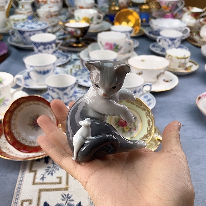 中古欧瓷瓷器小房子