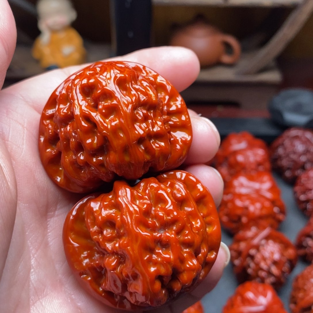 吊坠文玩核桃42白狮子色差