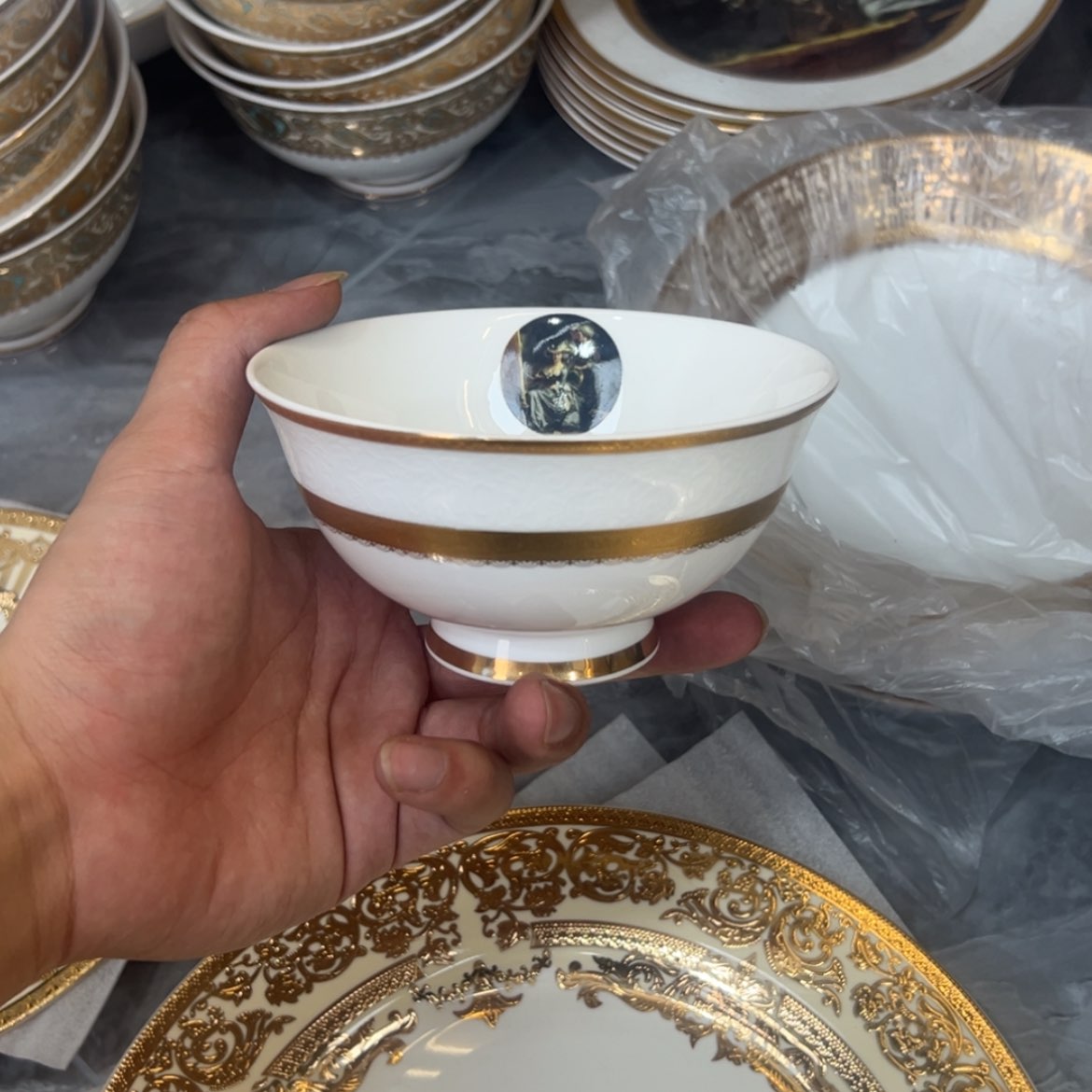 【闪购商品】瓷片4.75寸米饭碗六个一单打包价