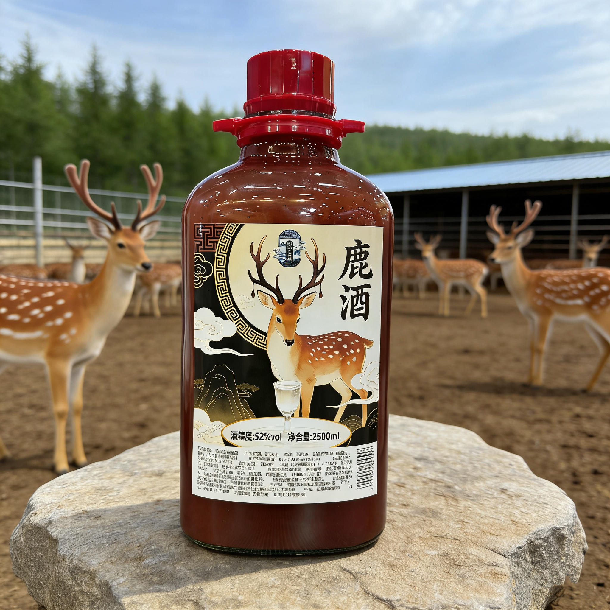 皖古玉液鹿茸红灵液 滋补养生酒【付总】自饮送人好礼52度2500ml