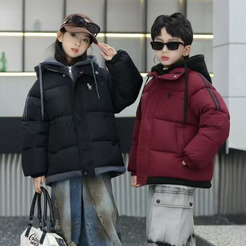 F01011男童秋冬季加绒加厚棉衣外套2025年棉袄中大儿童男孩女童装