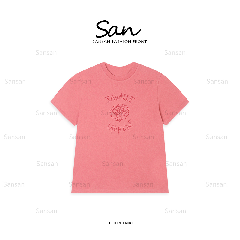 【SANSAN】夏季百搭休闲气质显瘦极简纯色套头上衣DY-90349