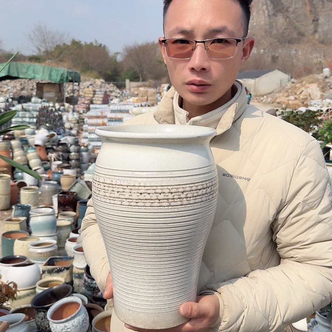 紫砂花盆口20高31（一个白色美人鱼圈圈