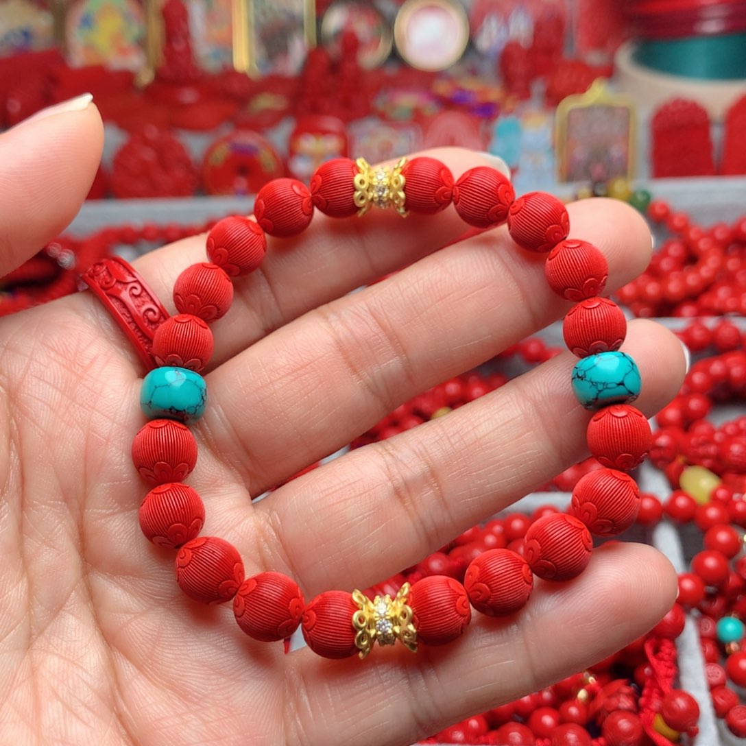 天然辰砂工艺品朱砂手串