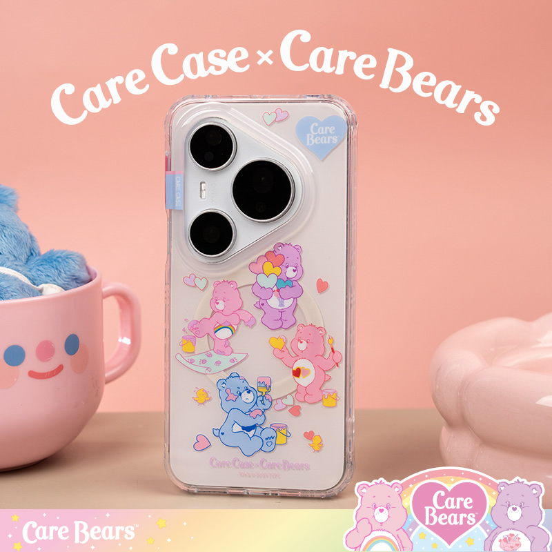 CARECASE·CareBears联名爱心涂鸦熊磁吸壳适用华为Pura80ProUltra
