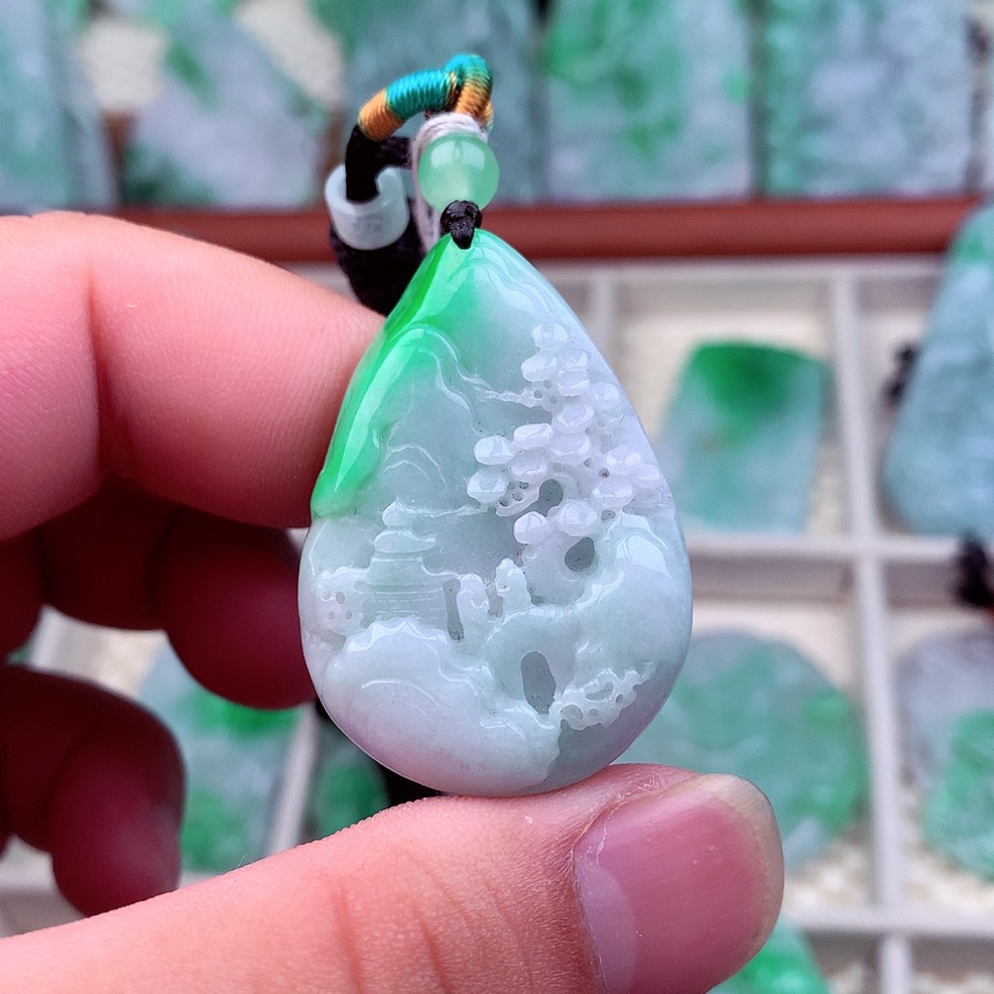 翡翠未镶嵌吊坠(不含链)