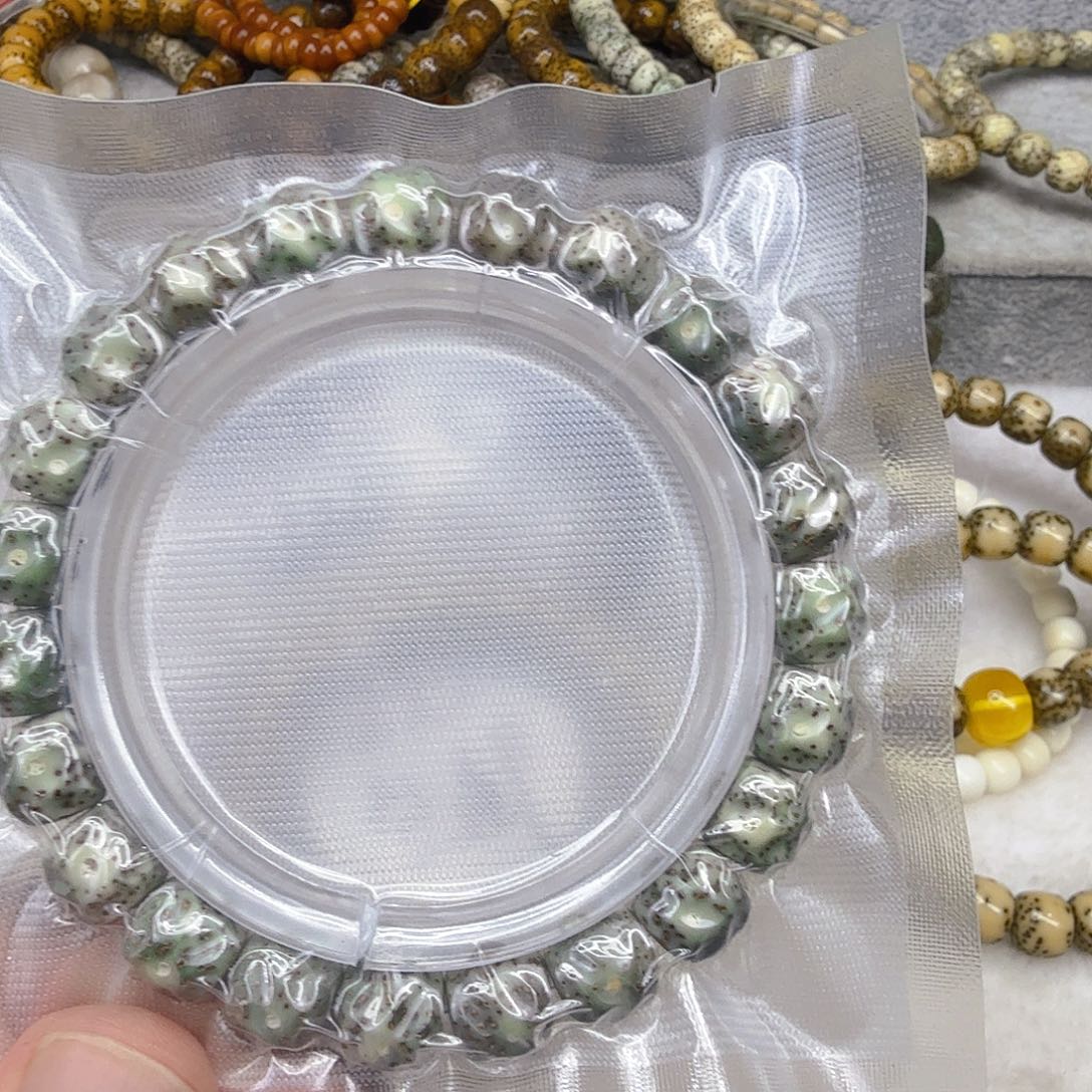 星月菩提手串13卓越绿星月菩提单圈无相1.0