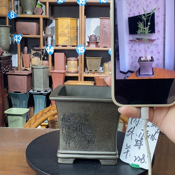 花盆紫砂天青泥四方水乡特价