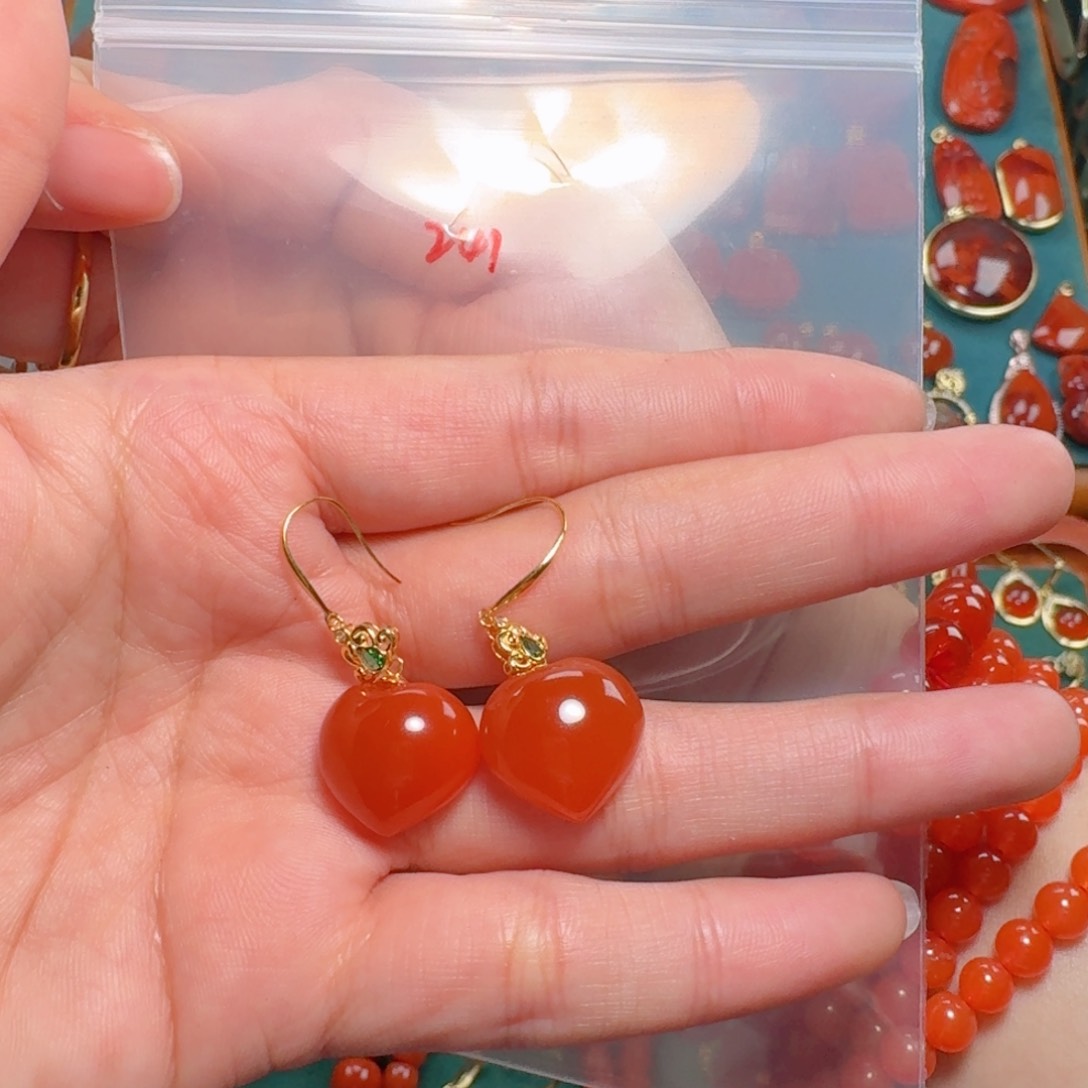 南红玛瑙南红18K金镶嵌