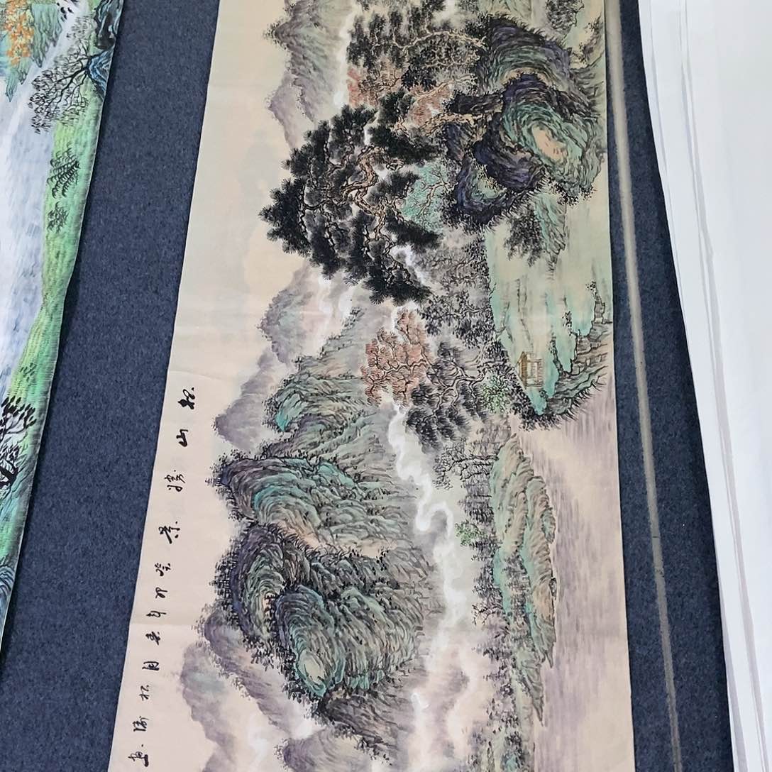 国画小六尺仿古山水一副