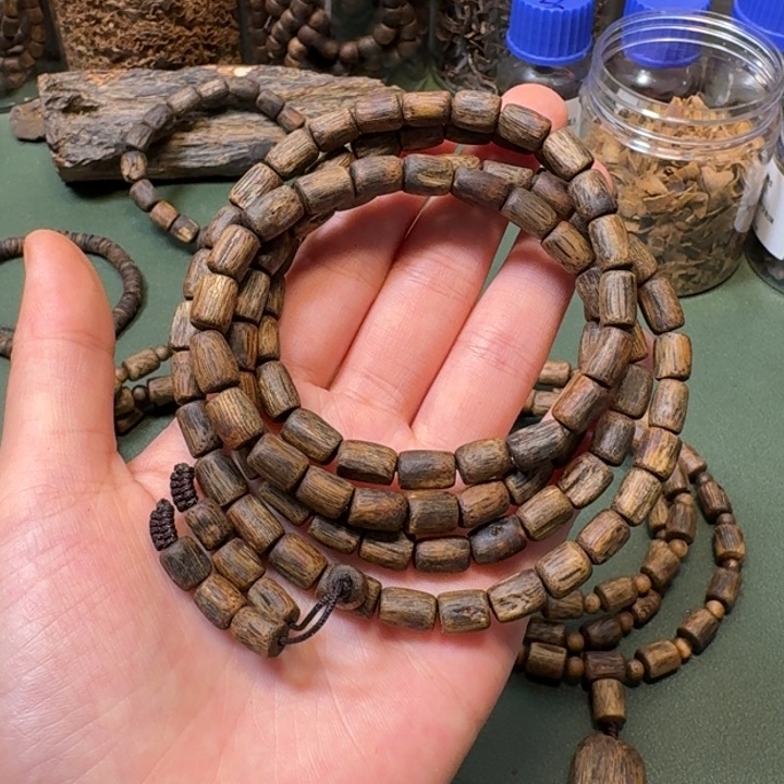 手串沉香海南张勺子树心油老料23.8克