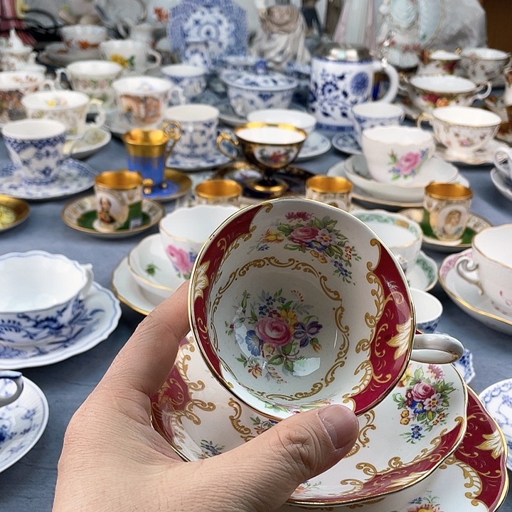 中古欧瓷瓷器小房子