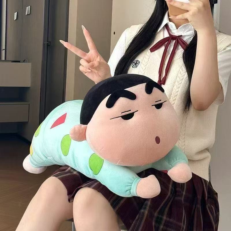 蜡笔小新玩偶可爱趴睡枕抱枕儿童睡觉毛绒玩具公仔娃娃女生日礼物