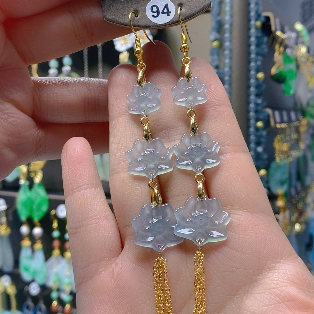 未镶嵌翡翠耳饰翡翠