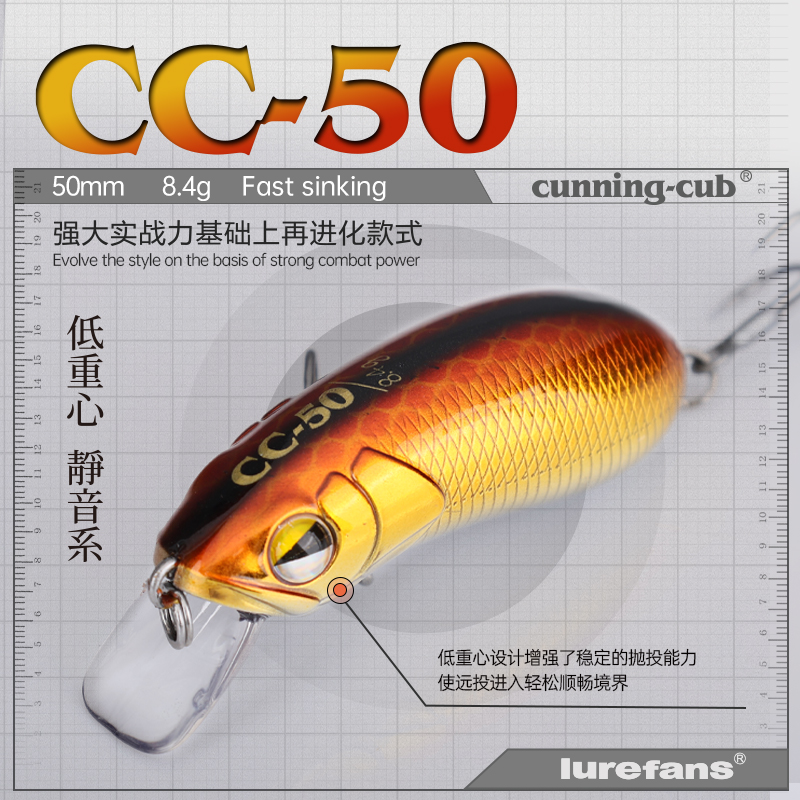 大河奔流【CC50三本钩】小胖子摇滚沉水路亚饵