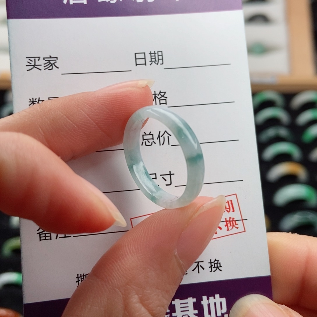 翡翠戒指未镶嵌圈口15