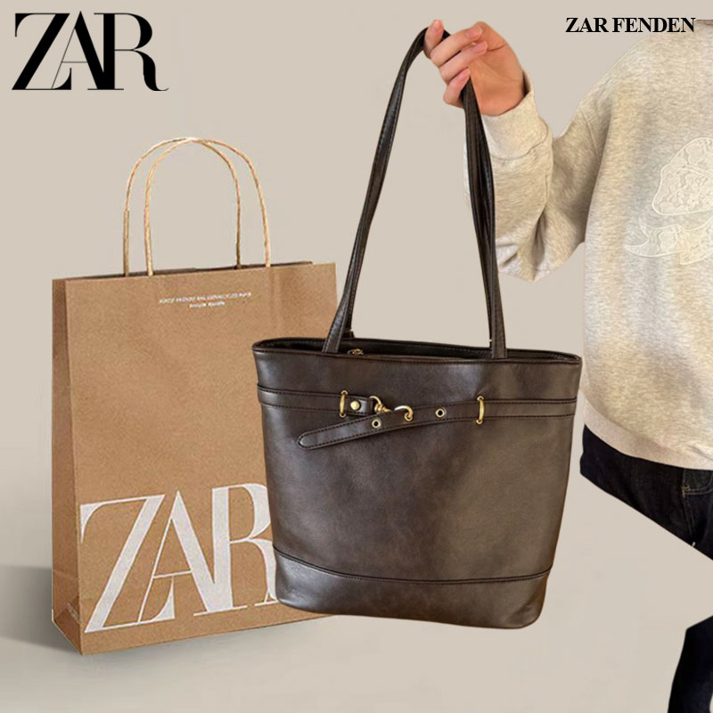ZAR FENDEN水桶2025春夏新款时尚大容量双肩包小众百搭单肩托特包
