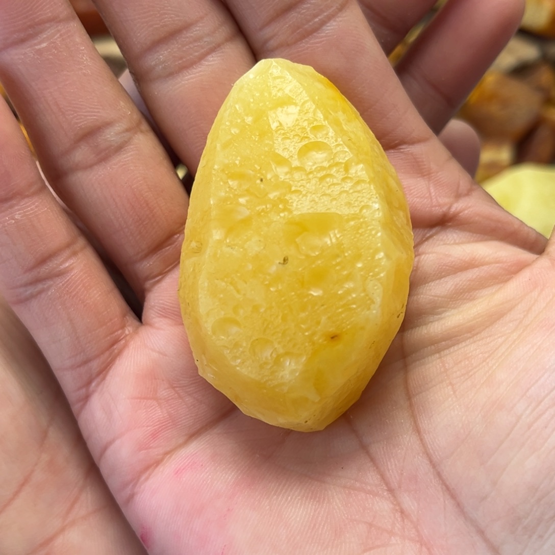 定制琥珀未镶嵌蜜蜡定制芒果吊坠