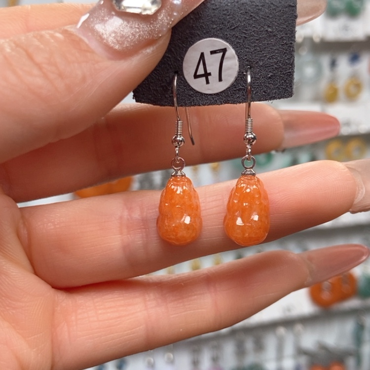 【闪购商品】翡翠耳饰银S925镶嵌优化