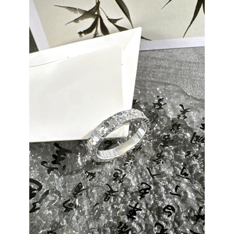 足银戒指 碎碎冰冰亮亮闪闪碎冰冰百搭情侣对戒