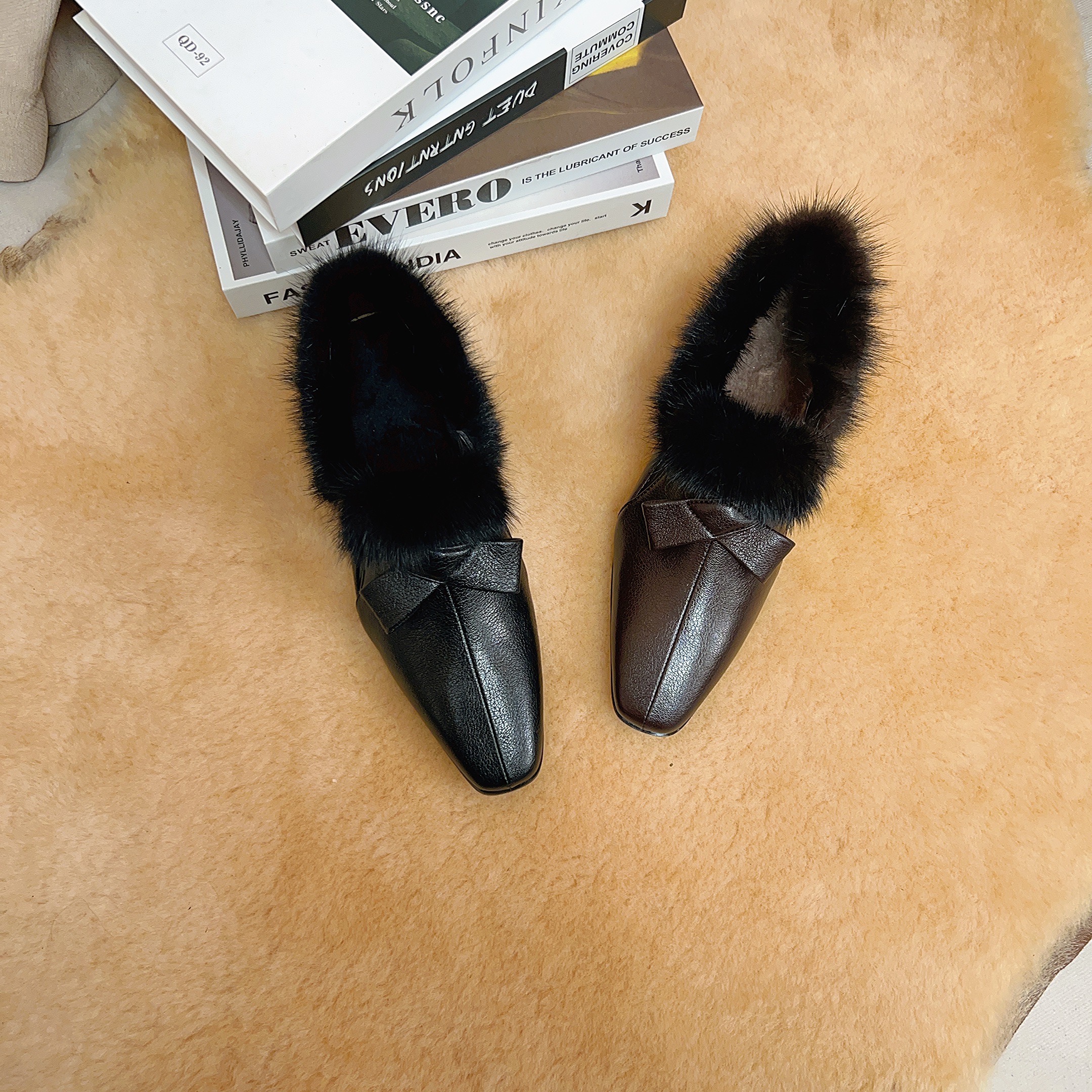 新款女士真皮玛丽珍舒适百搭女冬季加绒软底加厚单鞋D0053