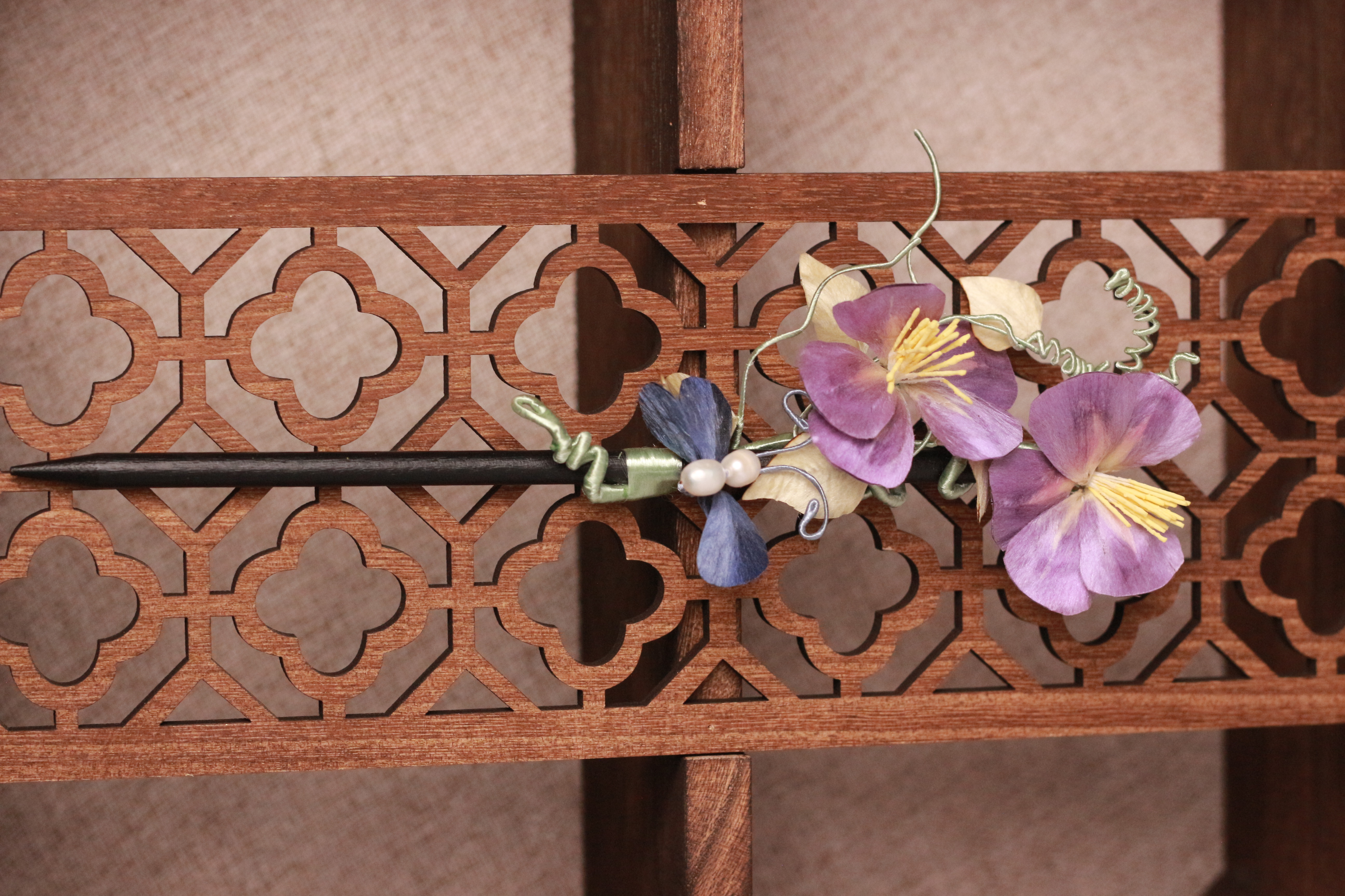 【绾瑜阁】纯手工夕颜花软簪