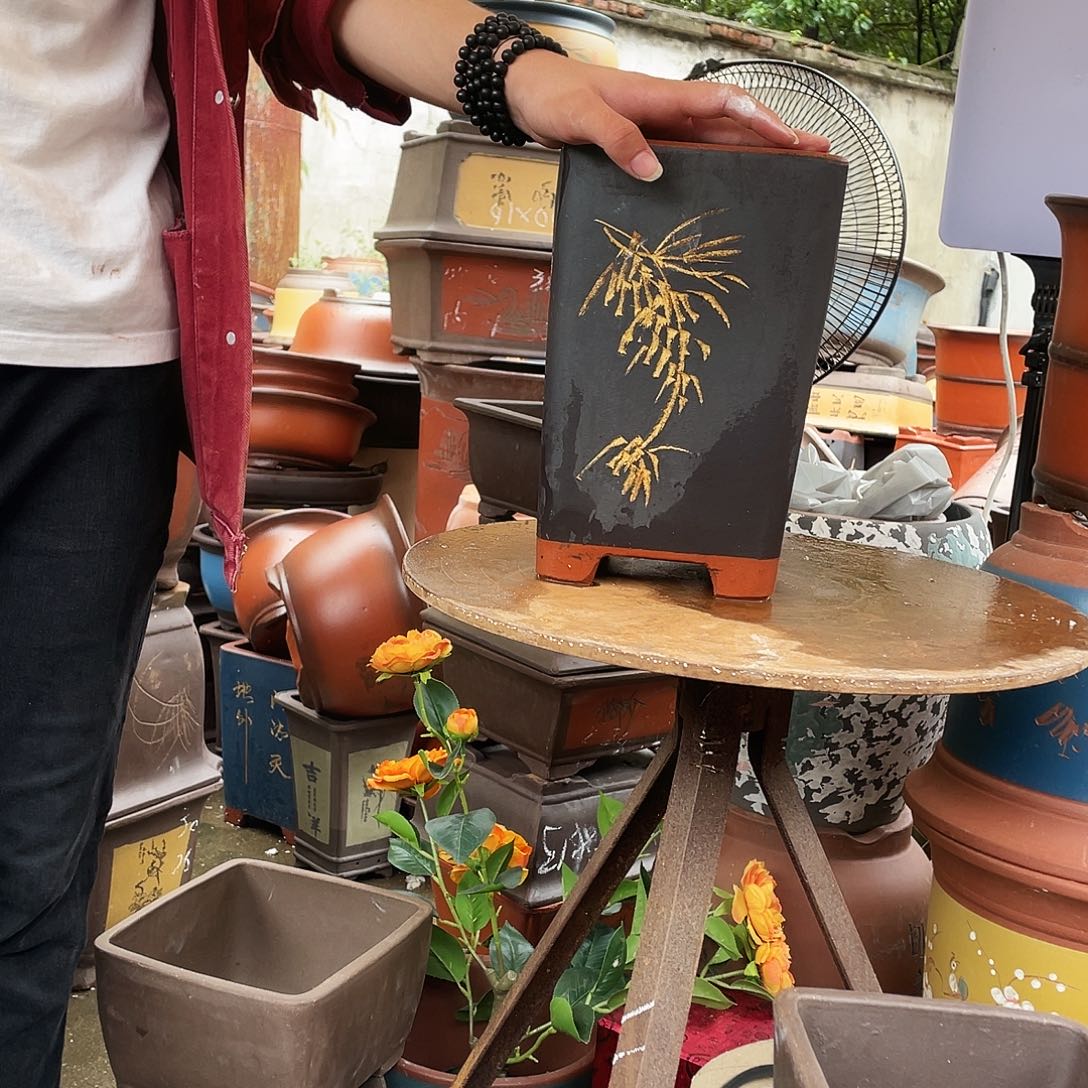17黑四方花盆花盆花盆