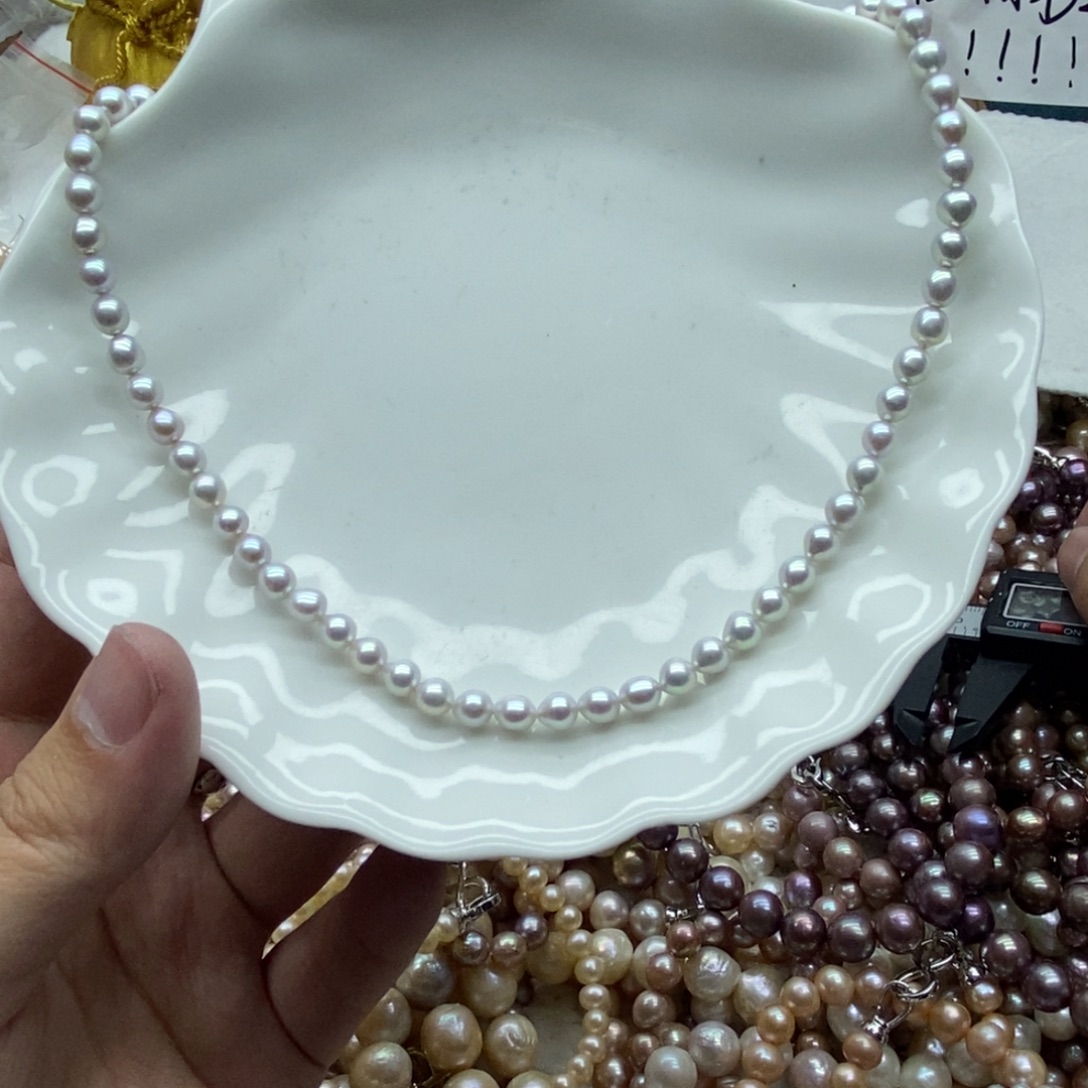 天然淡水珍珠无人工干预淡水珍珠合金7