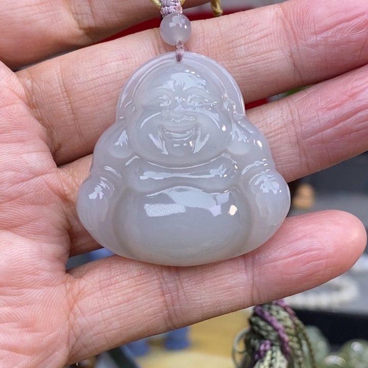 紫***｡和田玉未镶嵌颈饰