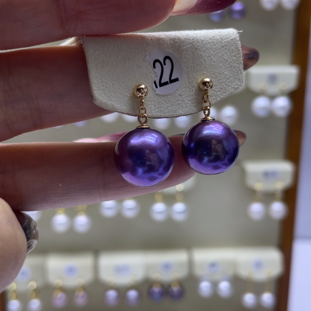 淡水珍珠耳饰银S925镶嵌