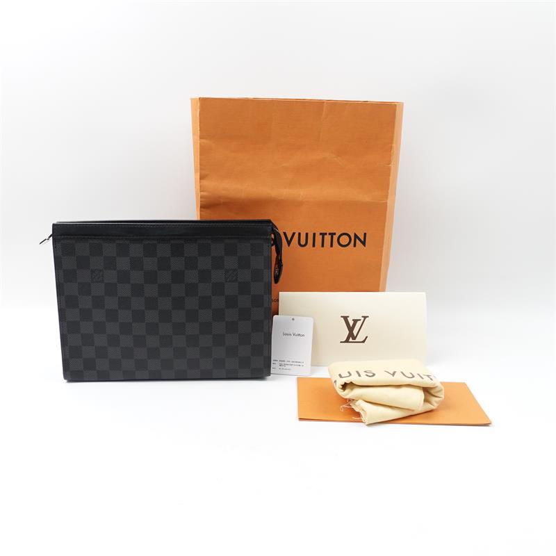 95新 LouisVuitton/路易威登 洗漱包黑格手拿包T_ZY0000359032