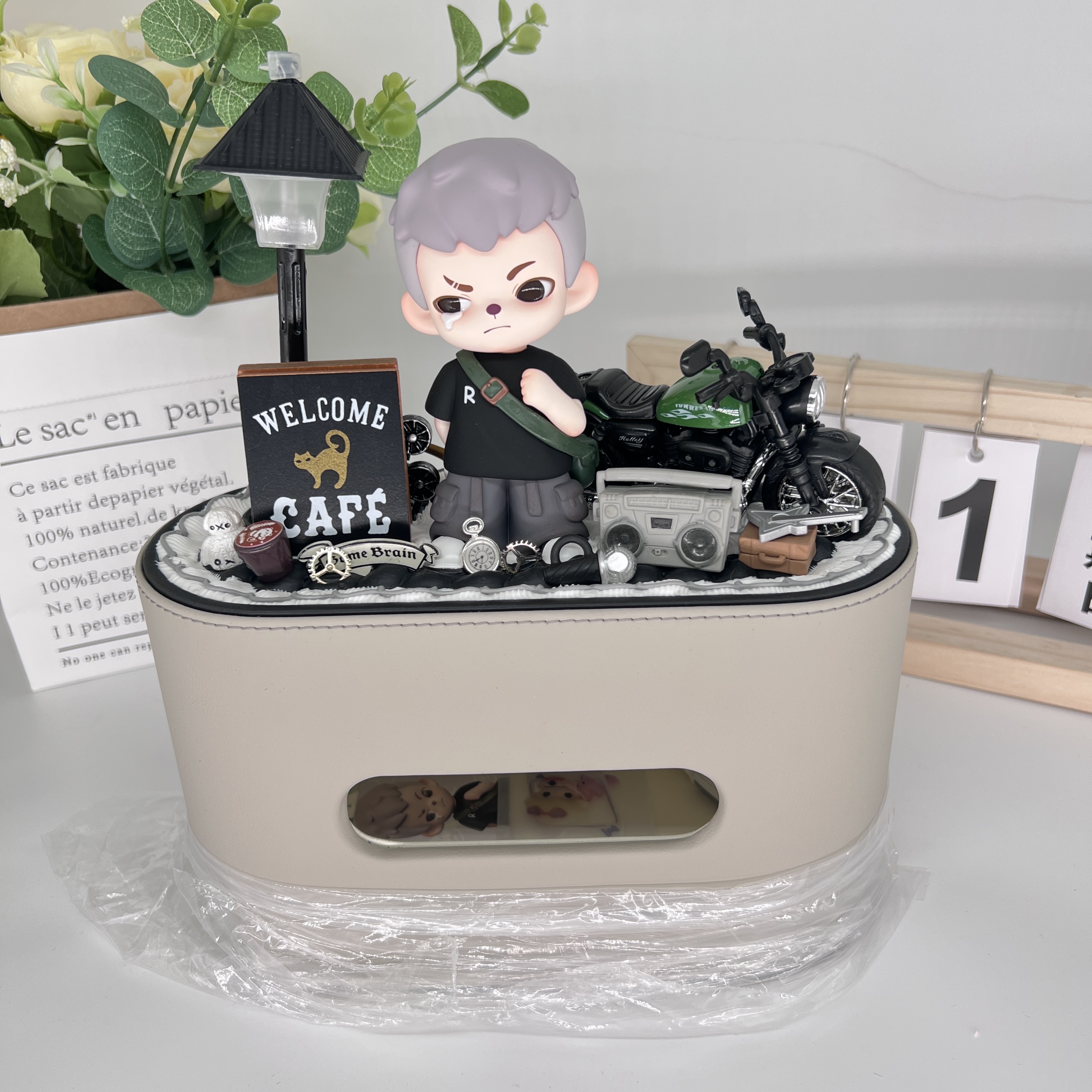 【皮革纸巾盒】手工DIY奶油胶皮革纸巾盒