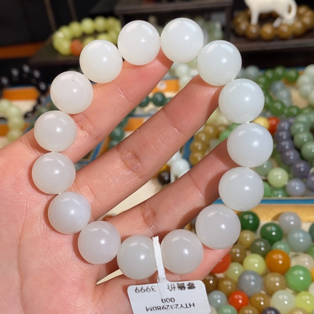 和田玉手串未镶嵌W 14