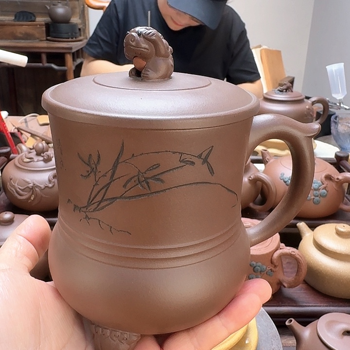 茶壶紫泥半手工制作杯子（400 C c）