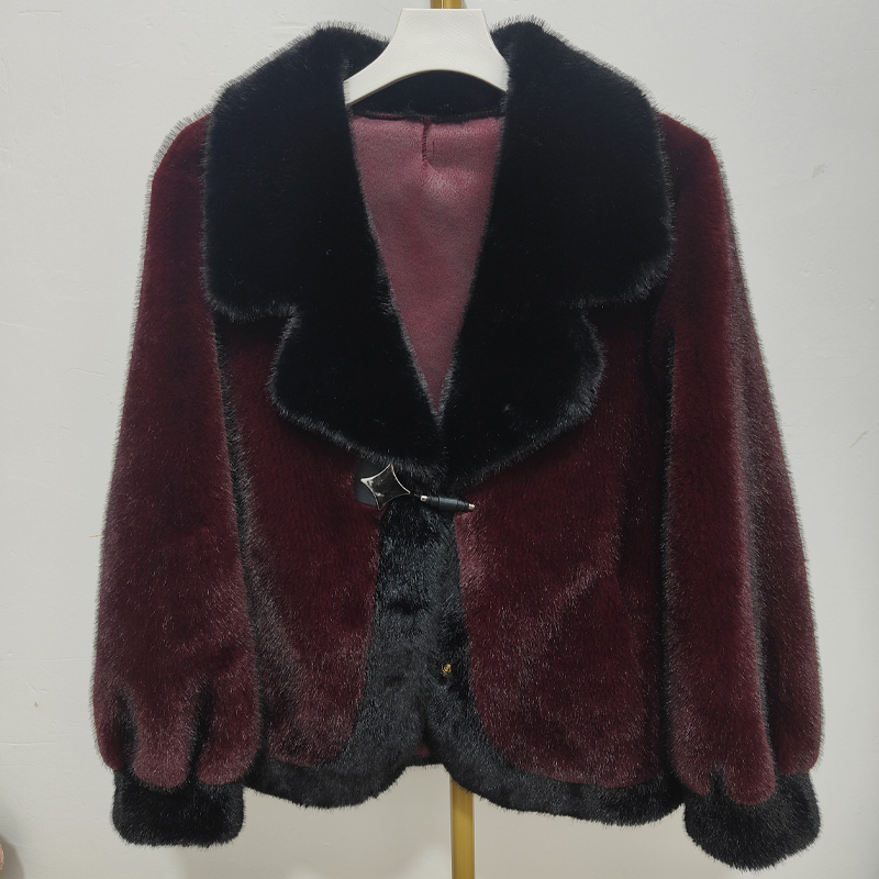 新款貂绒短大衣冬季气质百搭潮流女装休闲皮毛外套