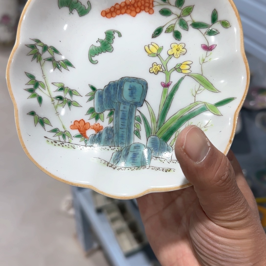 瓷片摆件手绘瓷器全部处理