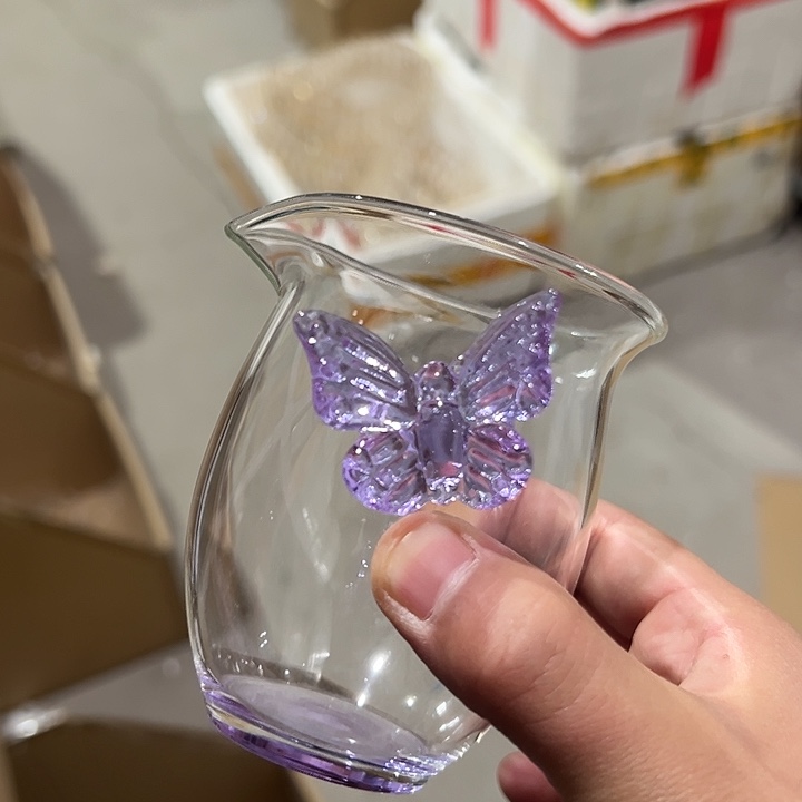 孤品 紫蝴蝶无耳公杯 