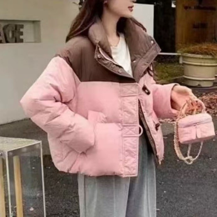 8966衣57冬季女款韩版宽松加厚棉服时尚百搭小个子休闲外套