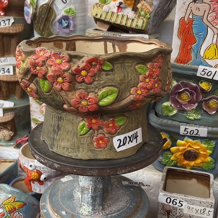 粗陶材质多肉花盆