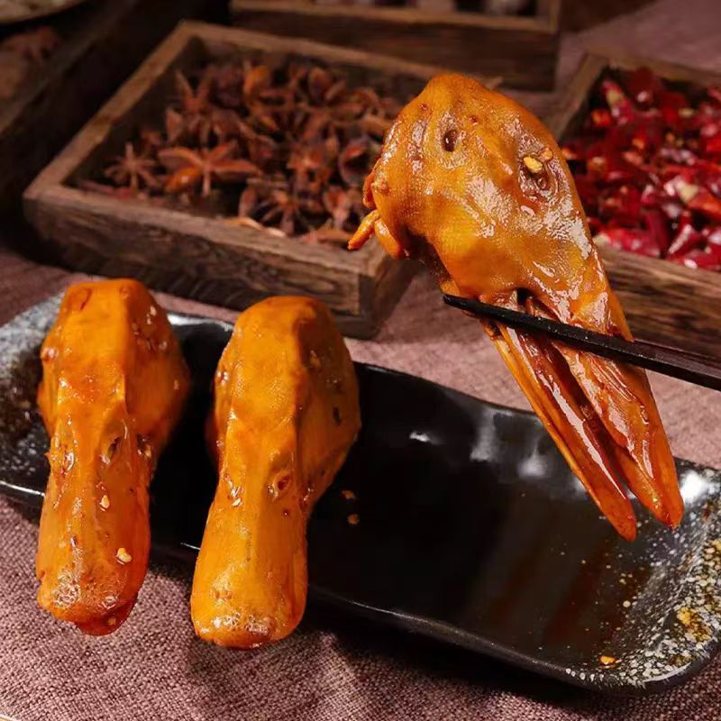 [到手8个] 干锅鸭头卤鸭头新鲜美味好吃下酒追剧开袋即食